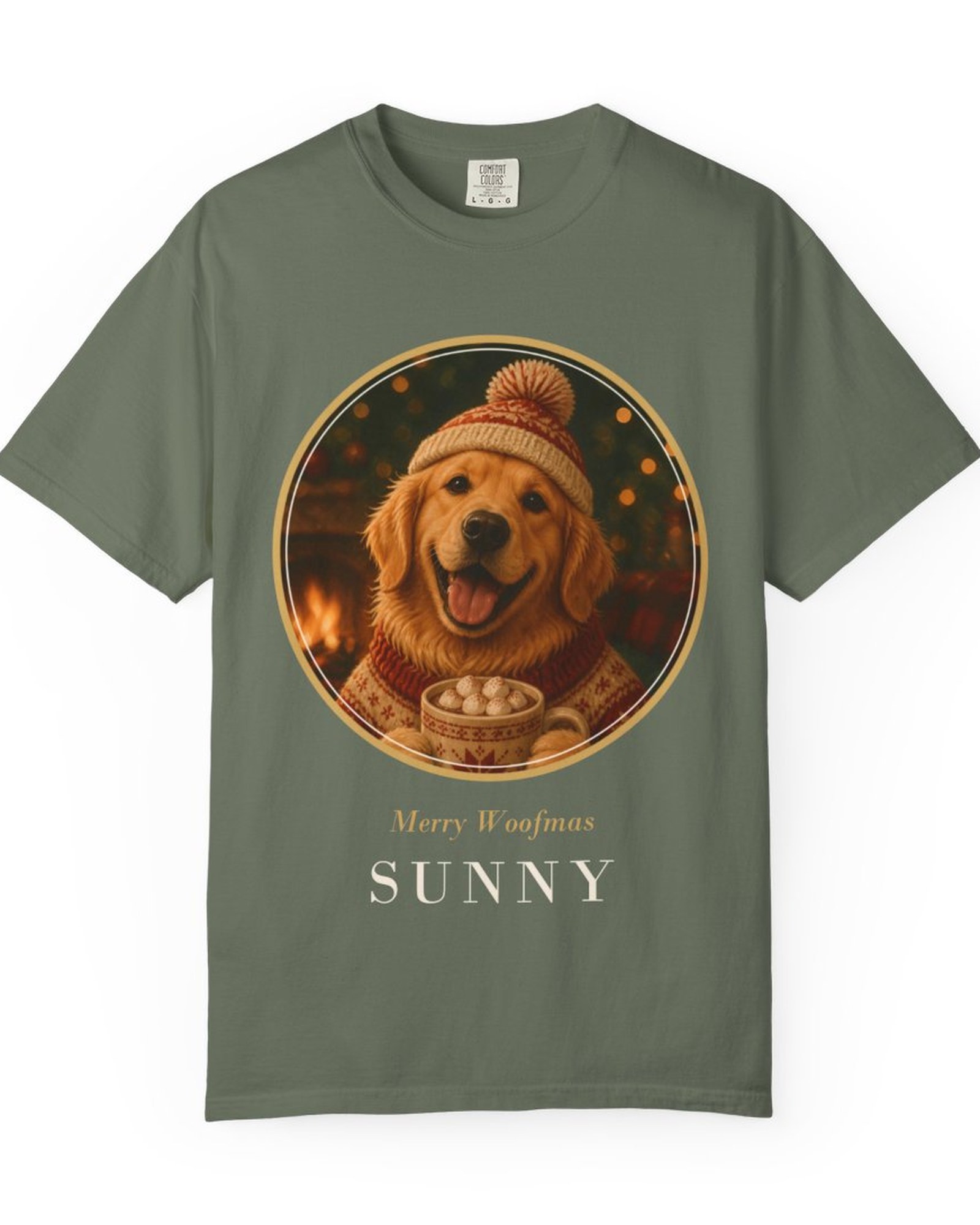 The medallion tee in moss green
